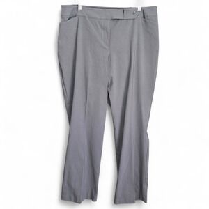 Lane Bryant Dress Pants Womens Plus 20 Tall Gray Flat Front Career Straight Leg